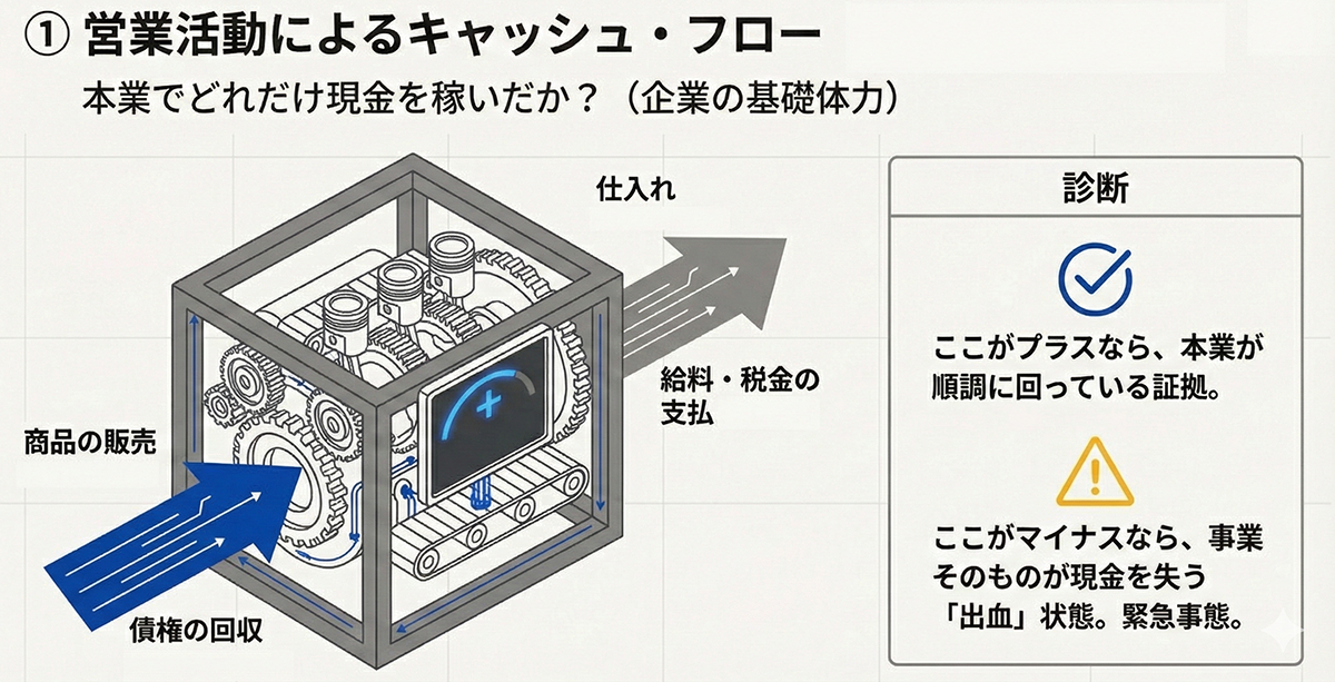 営業活動によるキャッシュフローの診断
